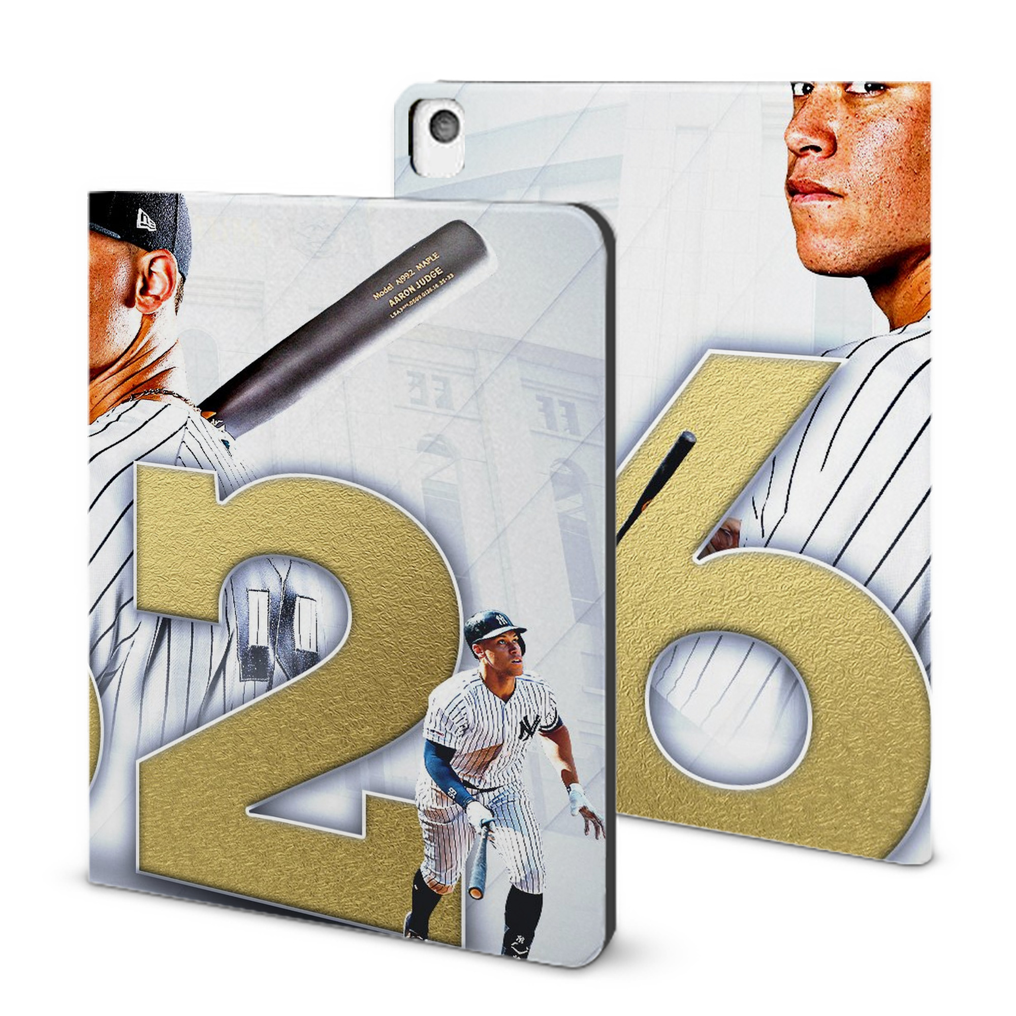 aaron judge 62nd home run IPad Book-Style Case With Pencil Slot – Slim PU & TPU Cover – Full Protection, Precise Fit, Water & Scratch Resistant